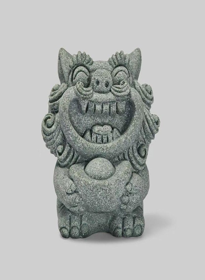 livelyfish Fish Tank Fu Foo Dogs Statues A Pair of Asian Japanese Bonsai Figurines Sandstone Lion Sculpture for Aquarium, Garden Decorations, S - Image 4